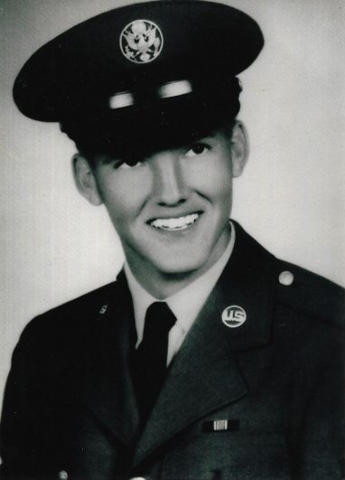 A picture of Sidney King in his uniform while stationed at Minot Air Force Base. On the back, it reads “Amn. Sidney A. King. Minot, AFB N. Dakota 58701. March – 1969.”